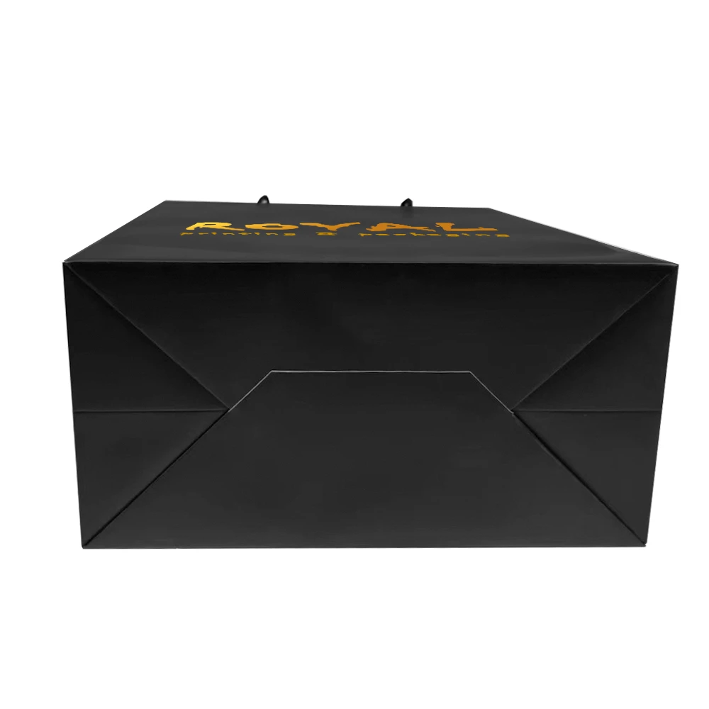 Hot sell Laser Shiny Gift Bags Holographic Iridescent Thank You Flat Handle Special Paper Bag With Your Own Logo