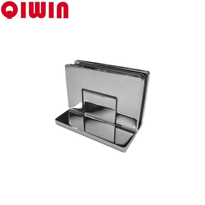 QIWIN new style Invisible Screw Wall Mount Frameless Shower door hardware Brass Shower Door Glass Hinge