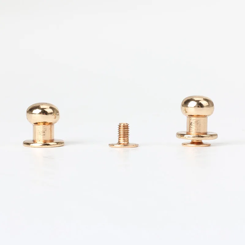 Button Stud Screw nail 4 6 8 10 12 15 Screwback Leather Belt Chicago rivet Brass