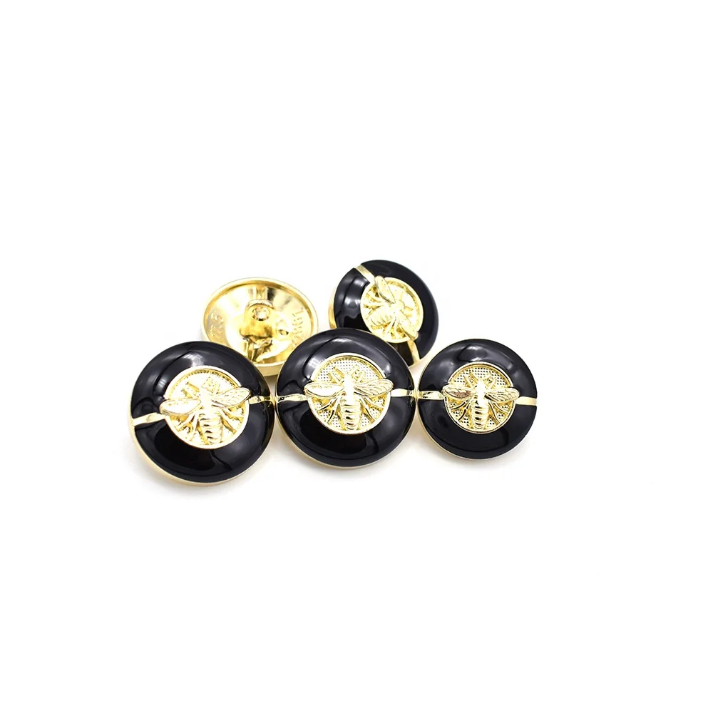 Джинсовая женская джинсовая рубашка под заказ, винтажная Золотая эмалированная рубашка с пчелами, металлическая застежка, создает пуговицы для одежды