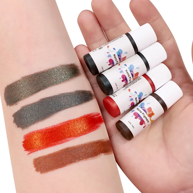 Permanent Makeup Micropigment Microblading Tattoo Ink Eyebrows Eyeliners Lips Areola Scalp Pigment Liquid Hybrid Cream Pigment