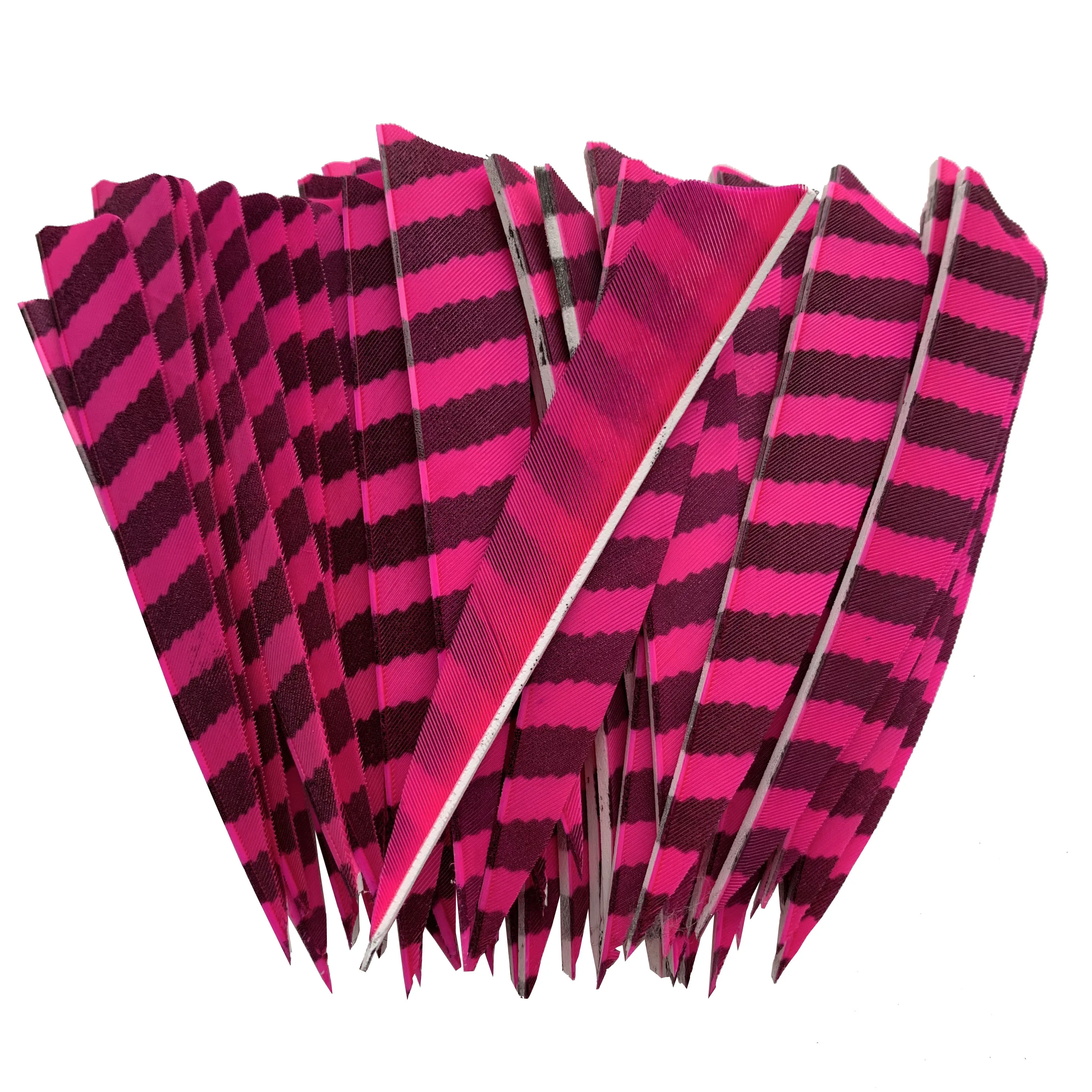 Archery Arrow Feathers Fletching 4 Inch Striped Shield Right Wing For Hunting Accessories Turkey Feather
