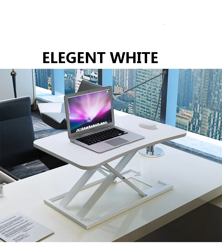 
Commercial Desktop Ergonomic Laptop Space Saving Foldable Lifting up Standing Desk Gas Converter Office Furniture Modern Metal 