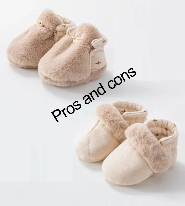 Недорогая Удобная зимняя теплая детская обувь с подкладкой из искусственного меха для новорожденных и маленьких девочек с нескользящей подошвой
