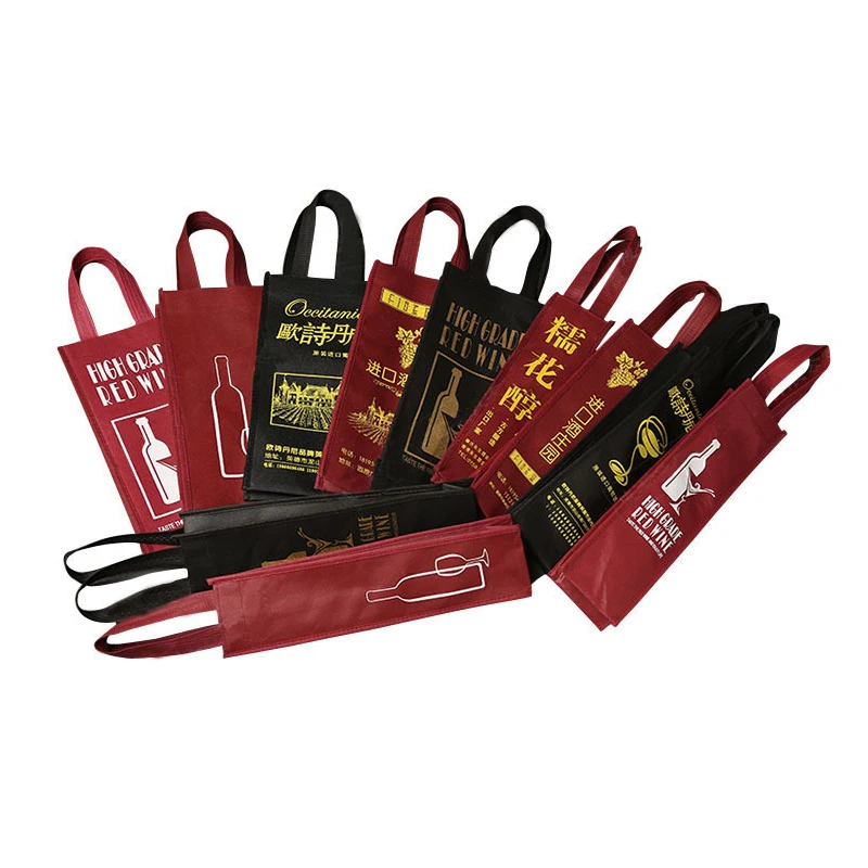 
Логотип по индивидуальному заказу Сумка-тоут машина по производству торговых нетканых мешков нетканых сумка винного цвета логотип напечатанный таможней под удобным углом жизни 