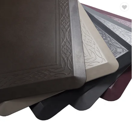 2020 new design Fashion pressure resistance Standing Work Mat Pu Anti Slip Kitchen Floor Mat Help Release Stress From Foot