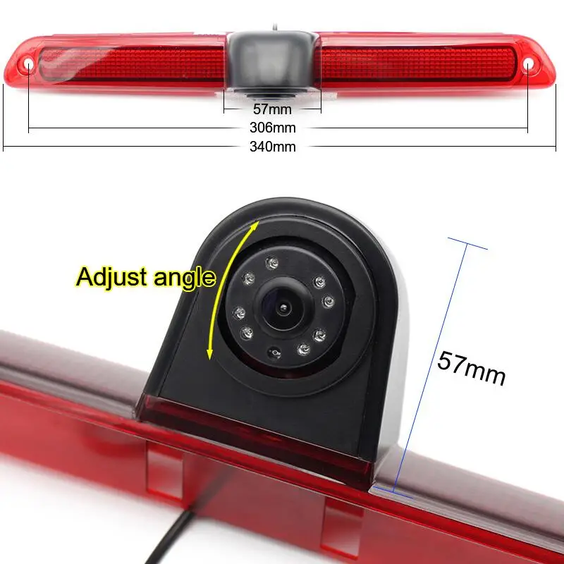 iPoster hot-selling Car Brake Light Rear View 1/3 SONY CCD Camera for VW Crafter/ Mercedes Benz Sprinter reverse backup camera