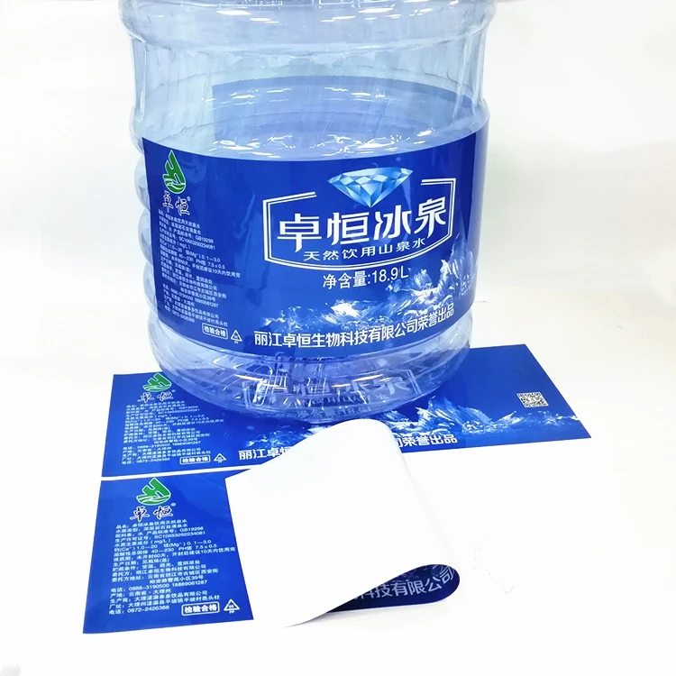 Factory Custom Waterproof Feature Own Brand Plastic Bottle Glass Bottle Large Size Paint Bucket Sticker Labels Printing