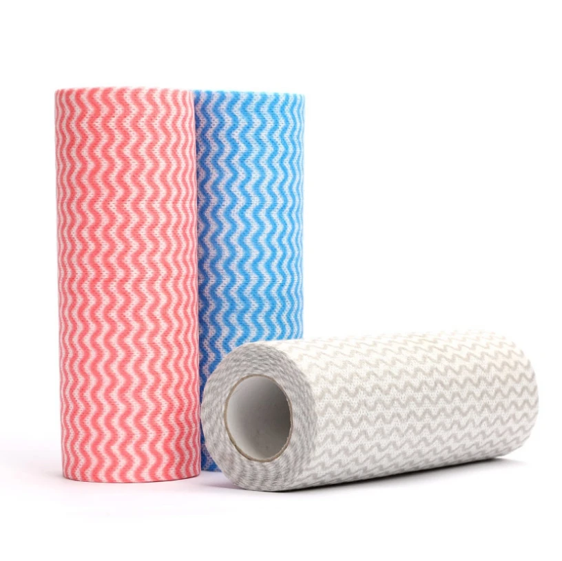 Wholesale China Manufactory Disposable Blue Eco Plain Pattern Cleaning Cloths Eco-Friendly Kitchen Cloth
