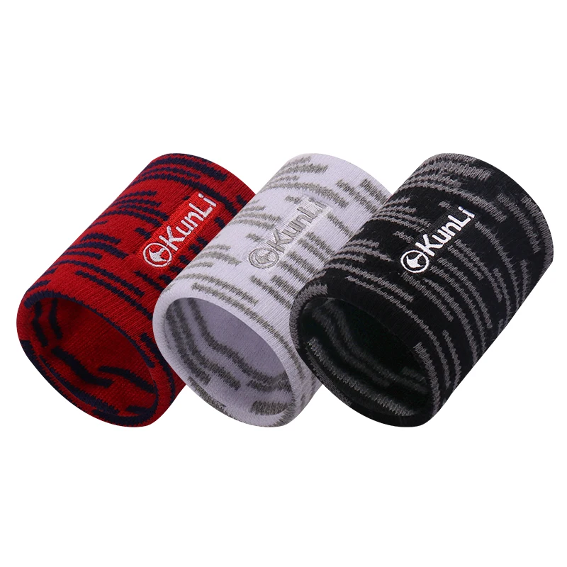Custom Logo Tennis Sports  Basketball Cotton Sweat Bands Wristbands Wrist Support Sweatband