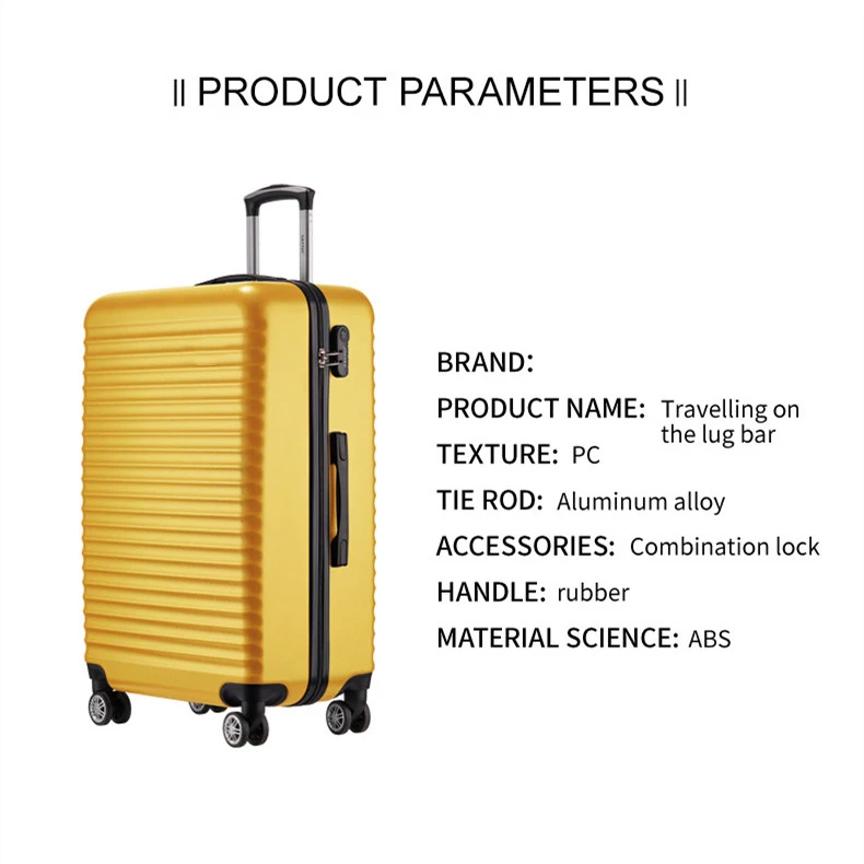 Women Men Custom Luxury ABS Hand Luggage Sets On Wheels travel Luggage Set for Outdoor Travel 3 Colors