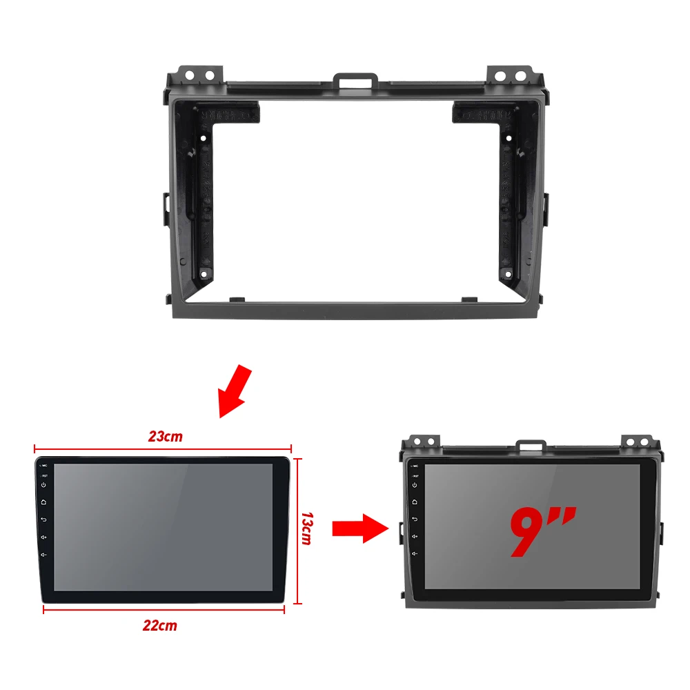Car Fascia panels for Toyota Land Cruiser Prado 2003-2009 android car gps navigation stereo
