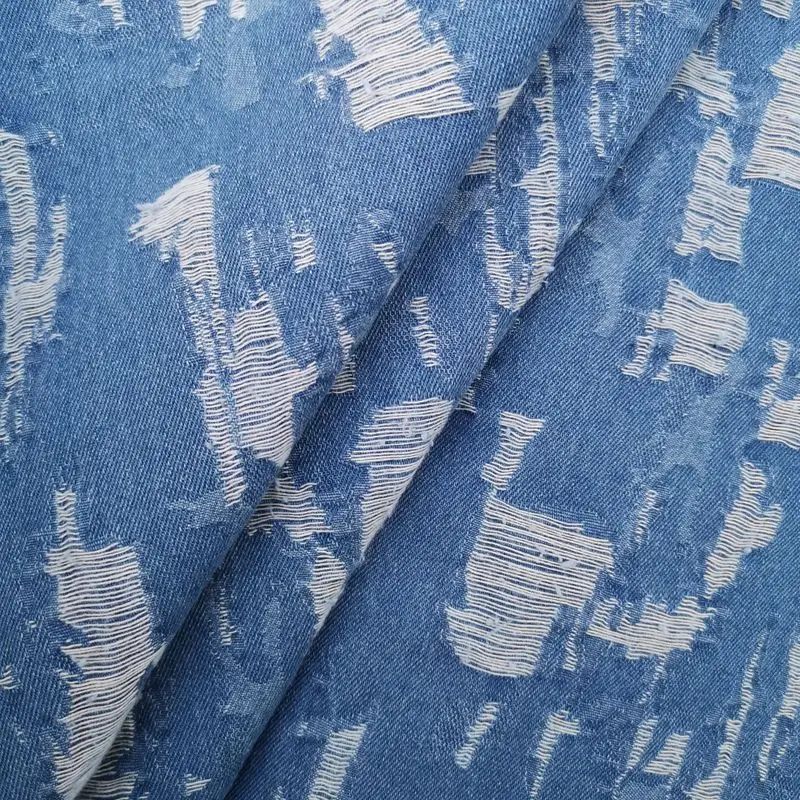 new design 100% cotton jacquard denim jean fabric wholesale