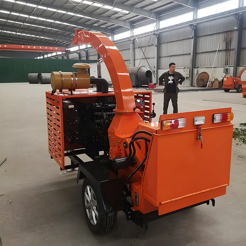 Wood Crusher Pulverizer Chips Tree Branch Electric Tree Mobile Wood Branch Crusher For Mushroom
