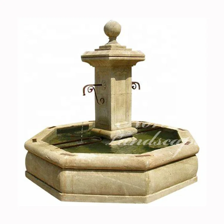 Antique French Style Marble Natural Stone Granite Water Fountain For Gardens