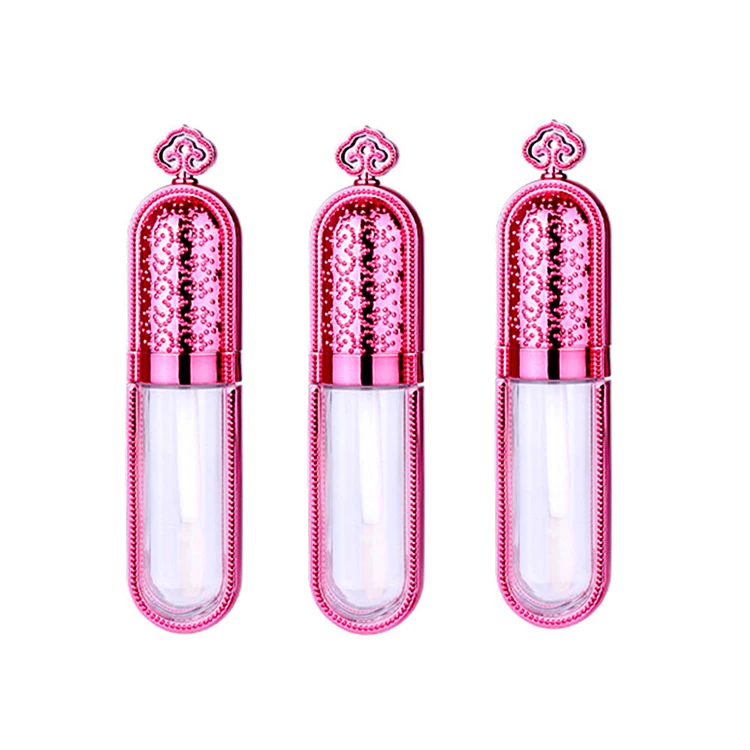 
Unique Fancy Empty Crown Pink Lip Gloss Tube With Custom Packaging Cosmetic Private Lable Lip Gloss Containers Wands 