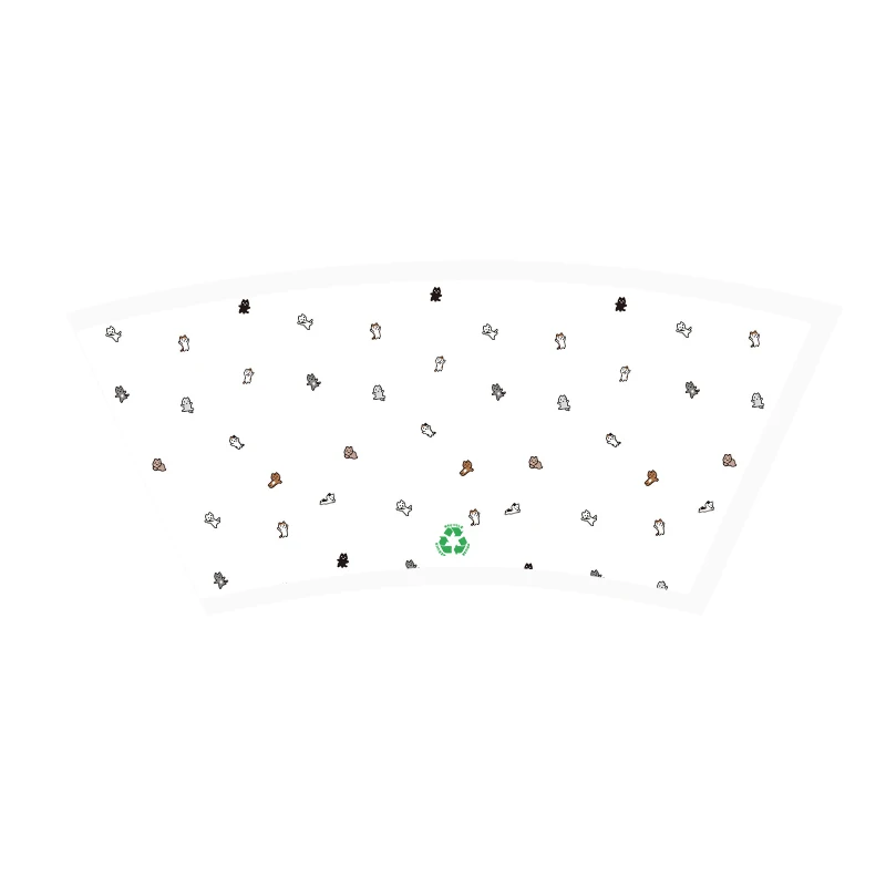 disposable paper cup manufacturers print raw material paper cup fan