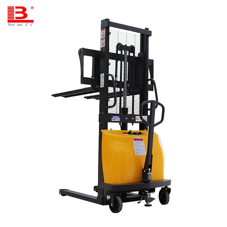 semi-electric hydraulic pallet mover lifter machinery 1t 1.5t loading unloading goods stacking pallet fork lift stacker