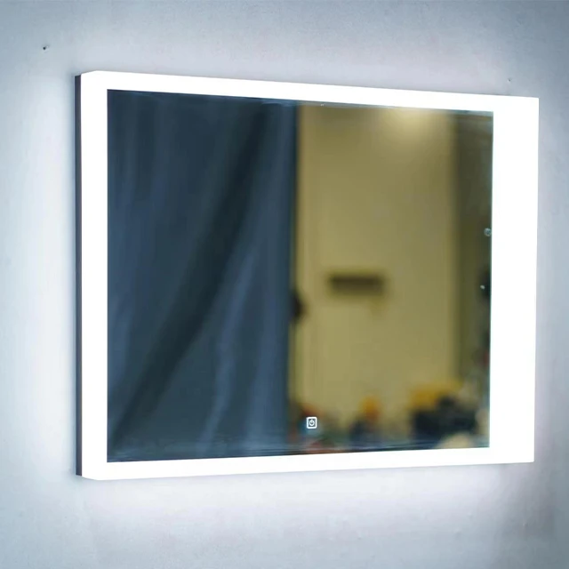 Bathroom Modern Design Acrylic Frame Mirror Illuminated LED Light Mirror