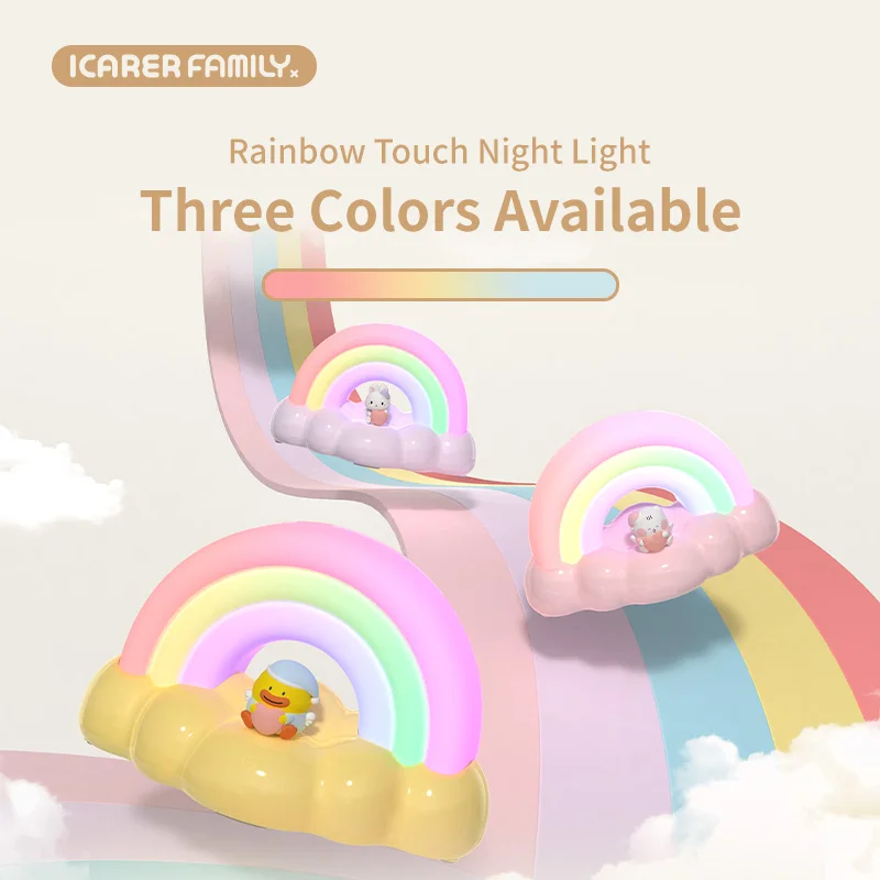 Cartoon Night Lights LED Cute Decoration Lamps Moon Rainbow  Girl Kids Children Gifts for Bedroom Room Lights Neon Sign