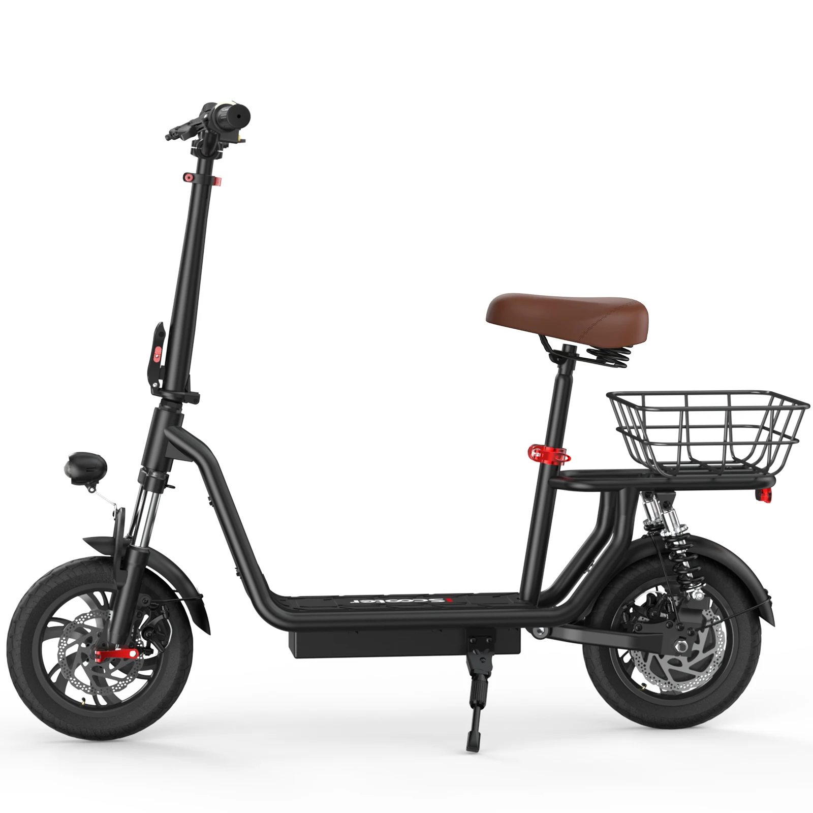 IScooter i12 500 Вт с сиденьем и корзиной Электрический скутер