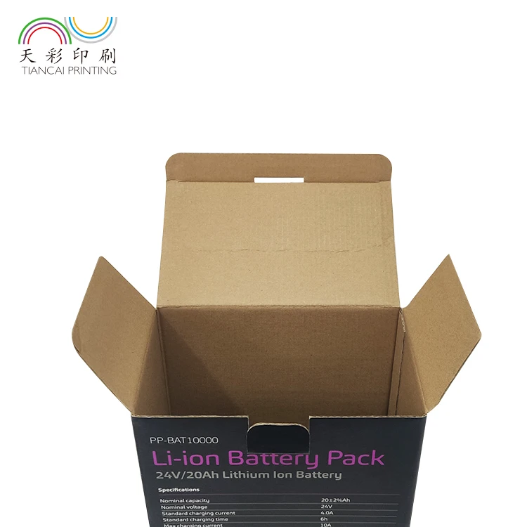 Customized Design Printing Battery Charger Color Paper Packing Box for sale