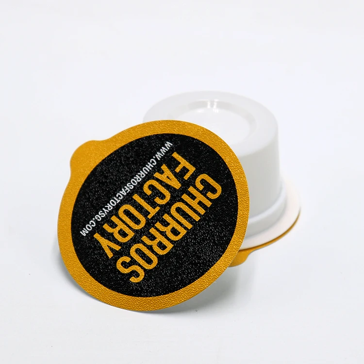 40g Disposable Plastic Garlic Honey Chocolate Sauce Cup container With Custom Printed Logo Aluminum Foil Heat Sealing Lids