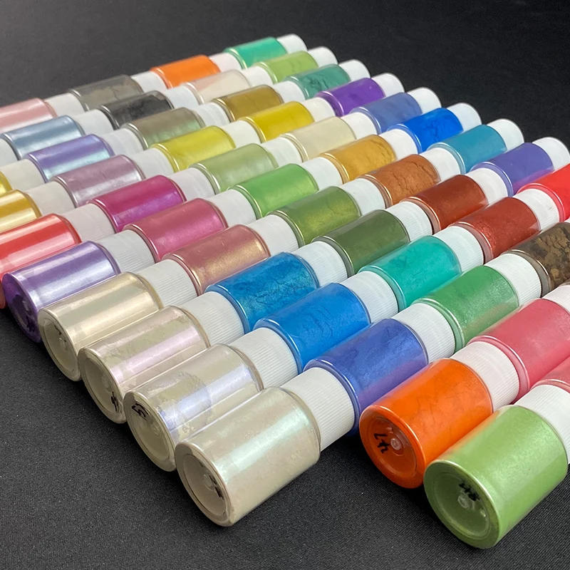 
2020 New 58 Colors Mica Powder Pearl Pigment DIY/Slime/Epoxy resin/Bath bomb/Soap Making  (1600064778678)