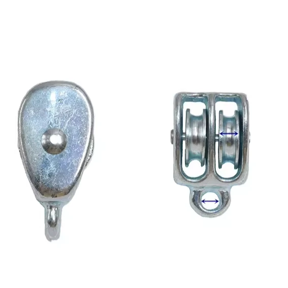 Single and double movement pulley cast iron zinc copper galvanized cast iron rotary lifting pulley can be customized packaging
