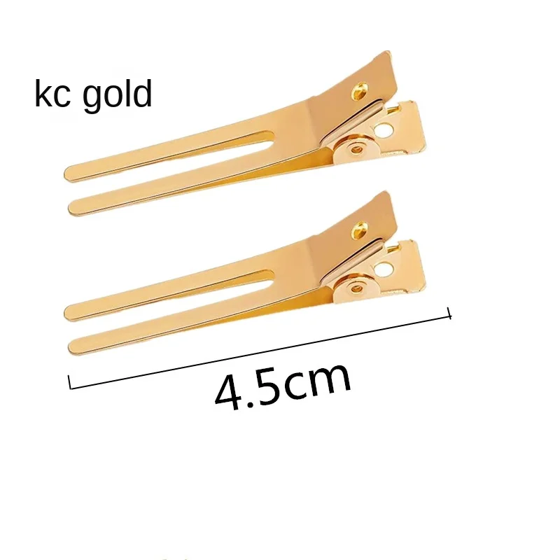 Fashion High Quality Metal Double Prong Alligator Pin Curls Hair Clips For Beauty Salon