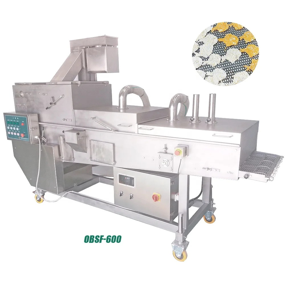 304 Stainless Steel Egg Patty Powder Covering Flour Coating Machine For Shrimp Cake Meat Pie Cutlet