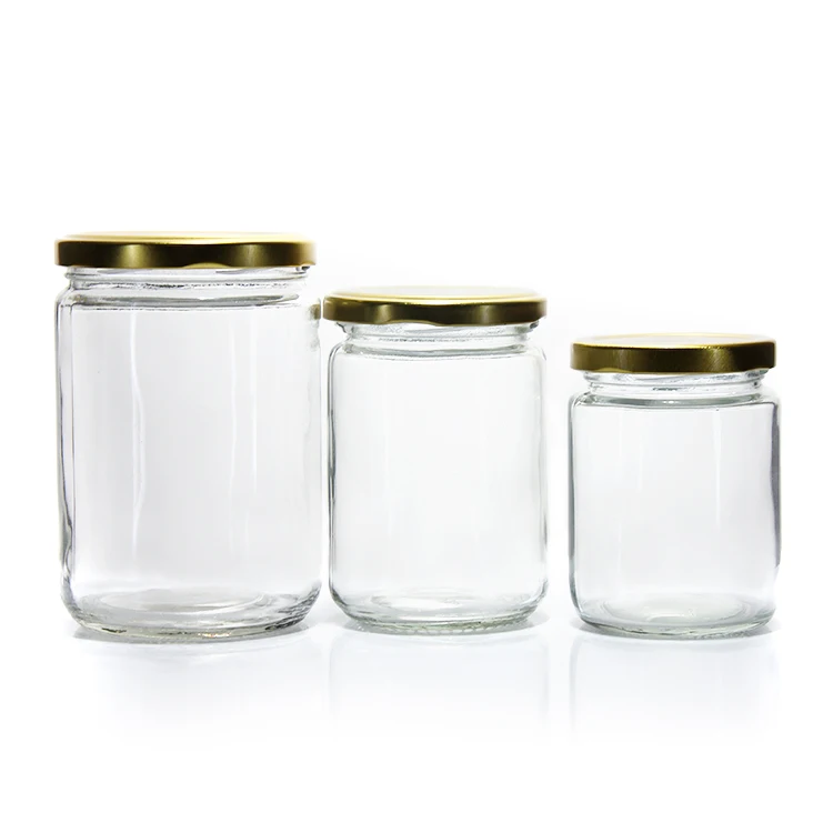 Cheap Price 4oz 8oz 12oz Glass Storage Jar Clear Round Storage Honey Glass Jar For Food