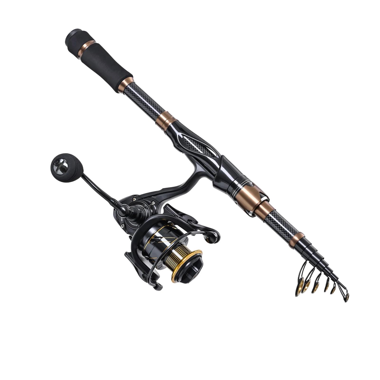 Carbon Fiber Fishing Rod 7/8 Section Sea Fishing Rod Gear Set Long-Distance Casting M-F Medium Action Spinning Rods Carp Bass