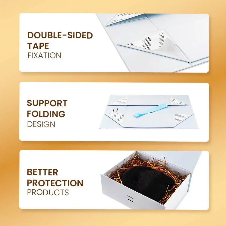 retail manufacturer Personalized Recyclable Custom design hair packaging boxes wig packaging