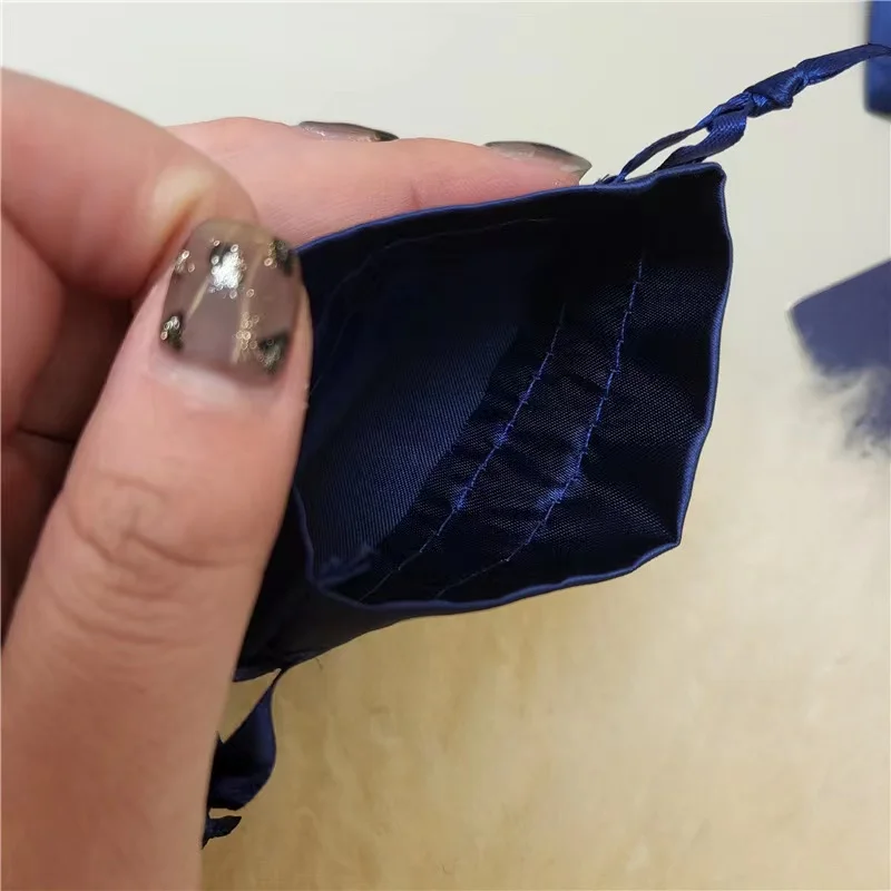 Jewellery Satin Pouch Packaging Gift Pouches Manufacturer Custom Logo Soft Wig Underwear Drawstring Small Silk Satin Dust Bags