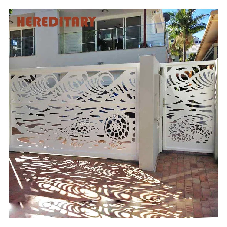 Laser cut gate and fence and sliding driveway entrance door for sale