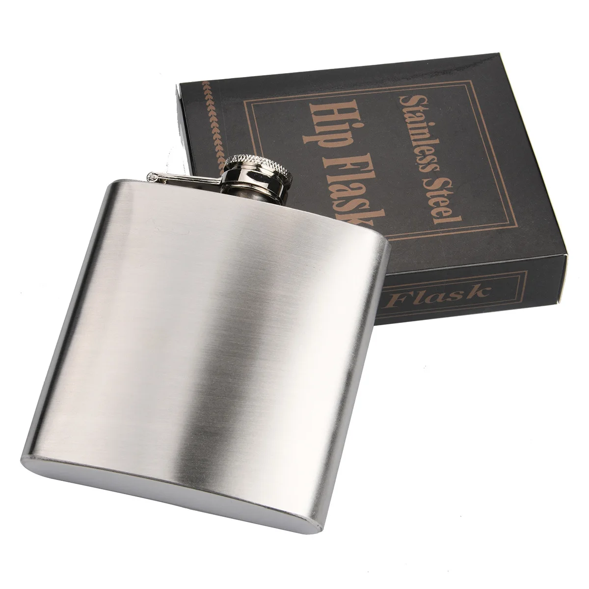 170 ml 6 OZ Hip Flask Portable Flask & Funnel Solid Stainless Steel  Pocket Whiskey Screw Flagons Wine Bottle Outside Drinker