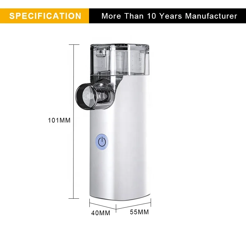 Portable Ultrasonic Inhaler Nebulizer with Rechargeable Lithium Battery
