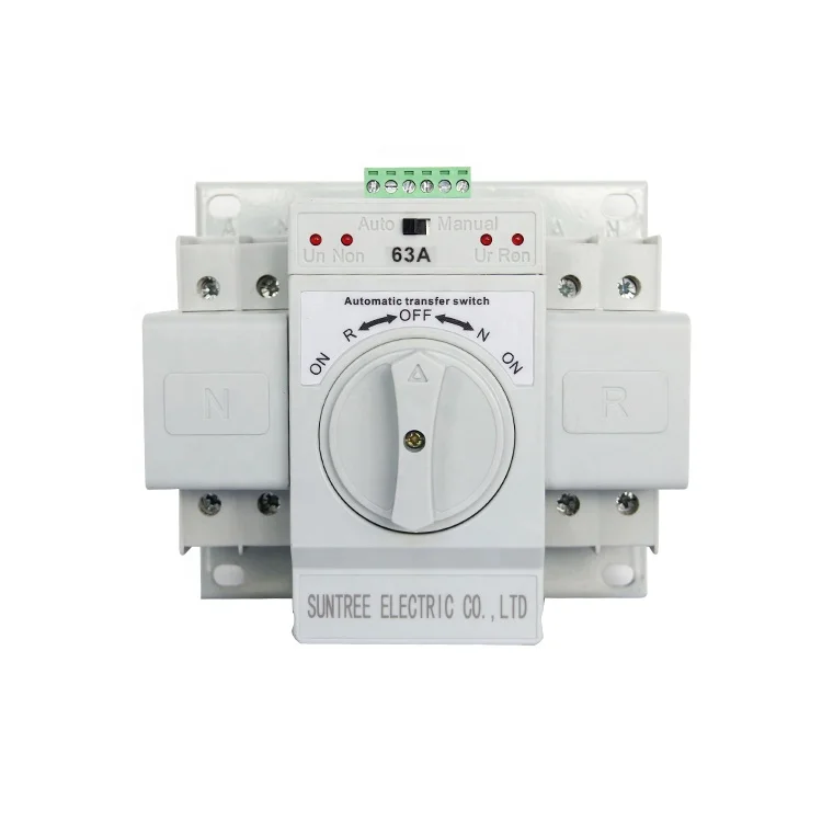 Suntree однофазный ATS 220V автоматический переключатель с мини-выключателем