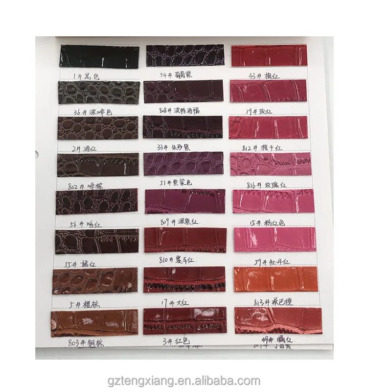 Polyurethane leather fabric embossing crocodile pu leather pu  leather for bag