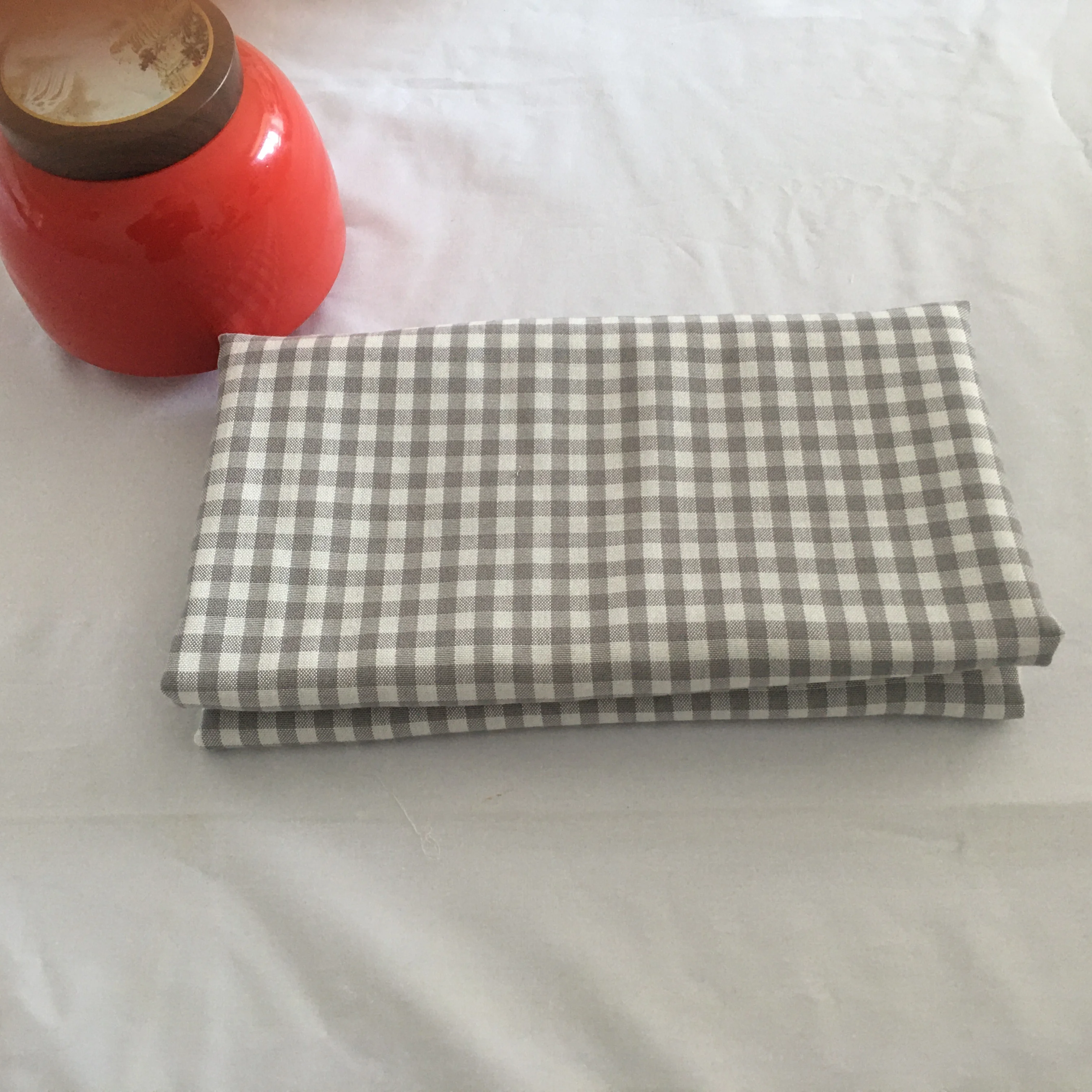 Soft and silky 100% cotton dyed and printed checked fabric