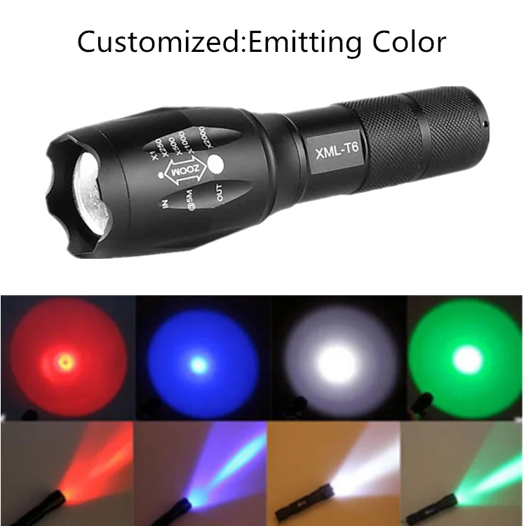 1000 Super Bright High Lumen Led Flashlight,XML T6 10W 5 Modes Zoom Water Resistant Led Emergency Torch Light For Camping