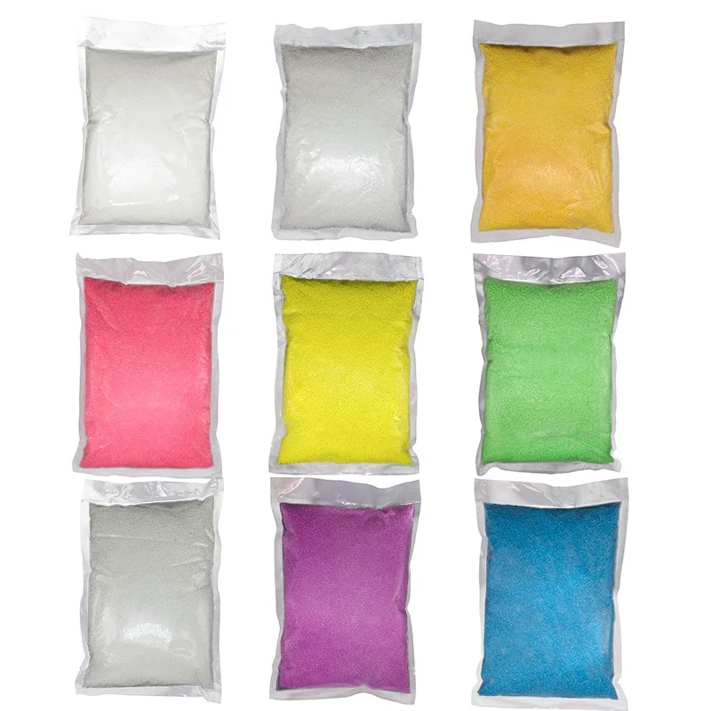 Glow in Dark Sand Photoluminescent Gravel Fluorescent Grain Set for Glass Decor Graffiti Luminous Art Pigment