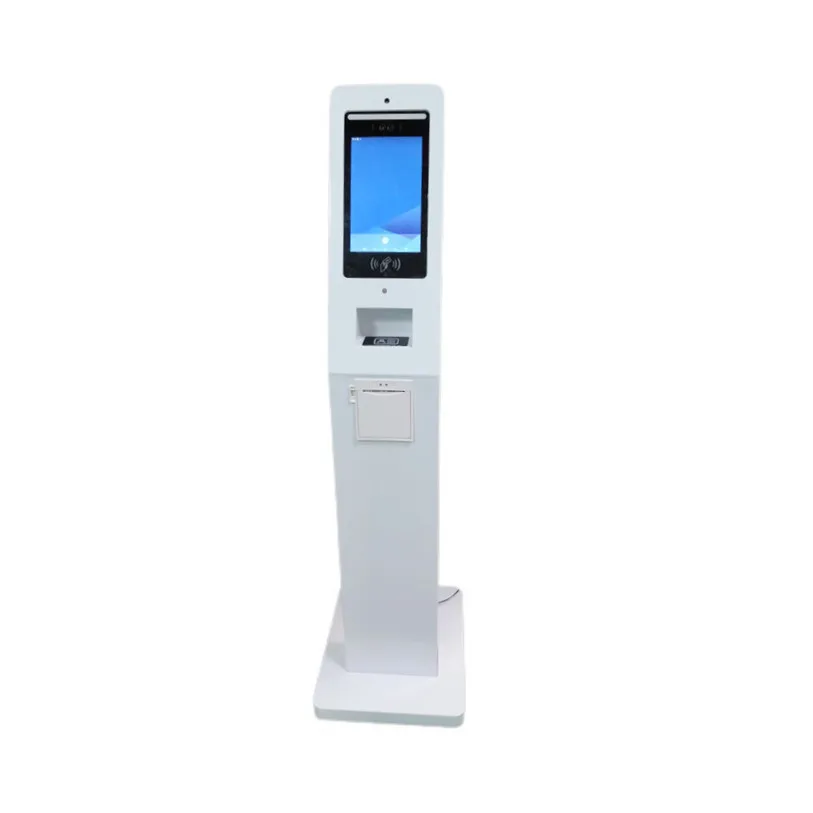 10.1-inch touch screen face recognition temperature measurement all-in-one 80mm printer totem kiosk
