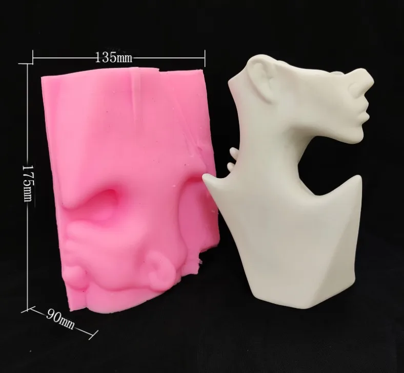 12590  3D Resin Plaster Cement Concrete Flower Pot Mould Creative Abstract Human Body Molds Silicone Mold