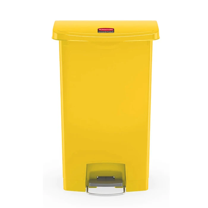 1883456 красная Высококачественная мусорная корзина Rubbermaid из АБС-пластика на 30 литров прочная безопасная и безвредная Педальная
