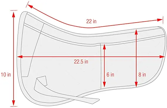 Equestrian Comfort Products Correction Horse Half Saddle Pad with Adjustable Memory Foam