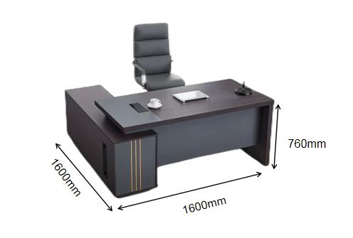 Custom Luxury Office Modern Executive L Shape Wooden Furniture Wood Computer Office Desk with Drawers