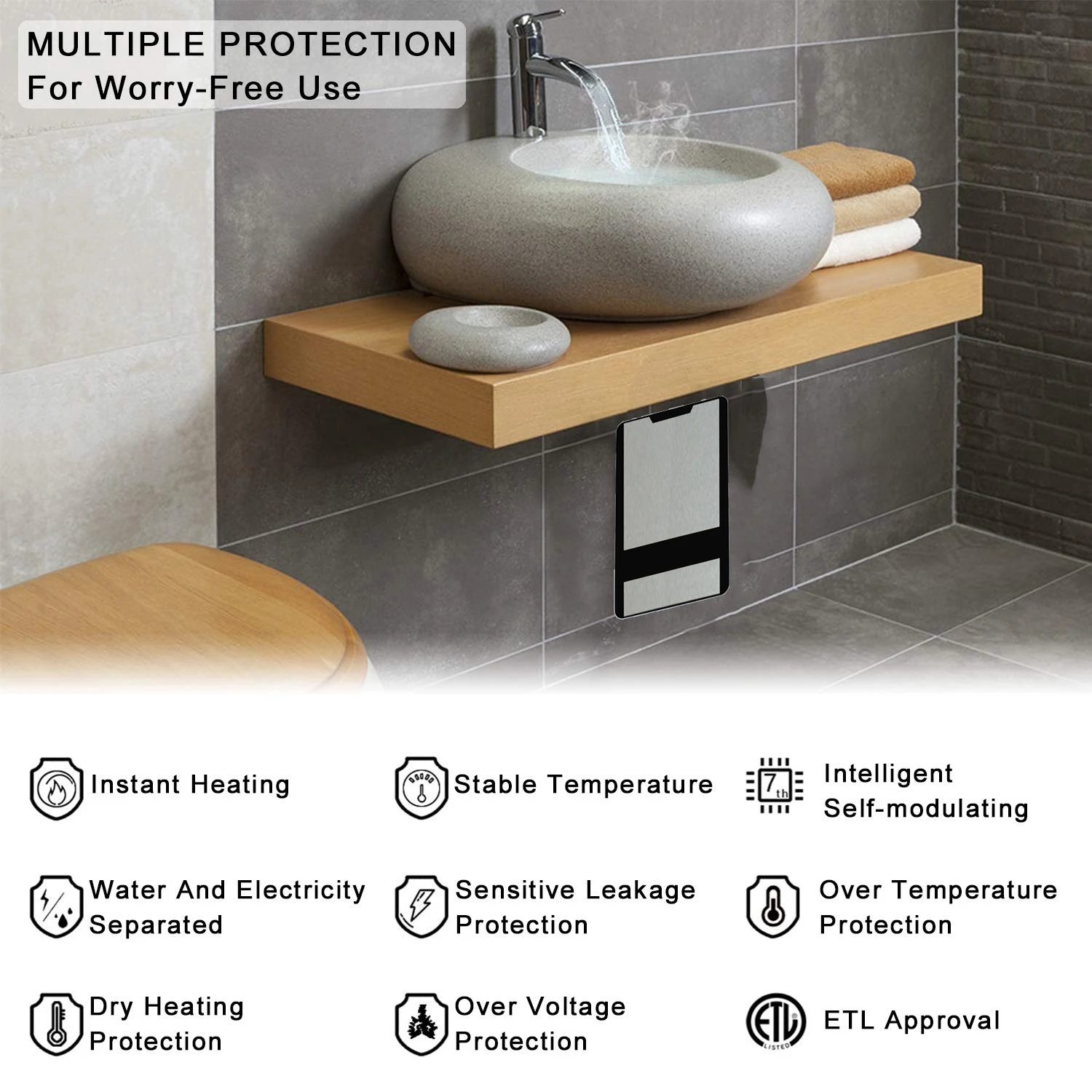 220-240V 6.5kW Instant Electric Shower Water Heater Hot Sale for Malaysia/Philippines/Singapore/Thailand/UK markets