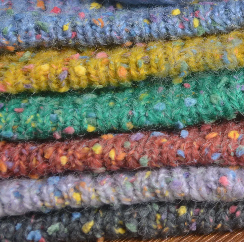 200g Recycled Full Star Mohair Yarn High Tenacity Anti-Static Flame Retardant Knitting Sewing Weaving Hand Knitting Embroidery